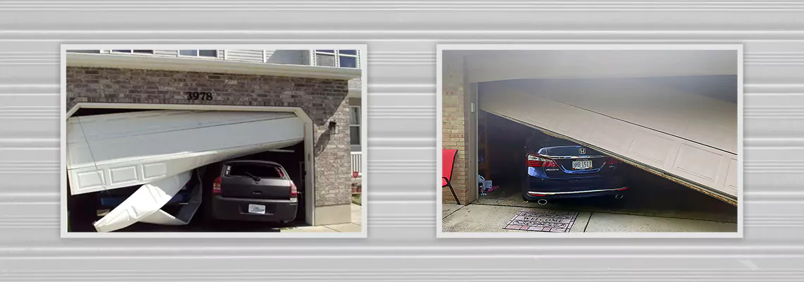 Repair Commercial Garage Door Got Hit By A Car in St. Catharines, Ontario